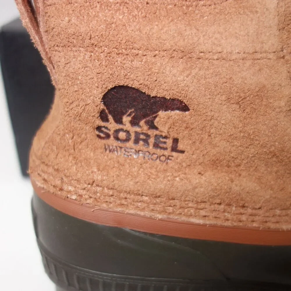 NEW Sorel Men's Size 8 Cheyanne II Lace Up Duck Boots  WP Insulated Brown
